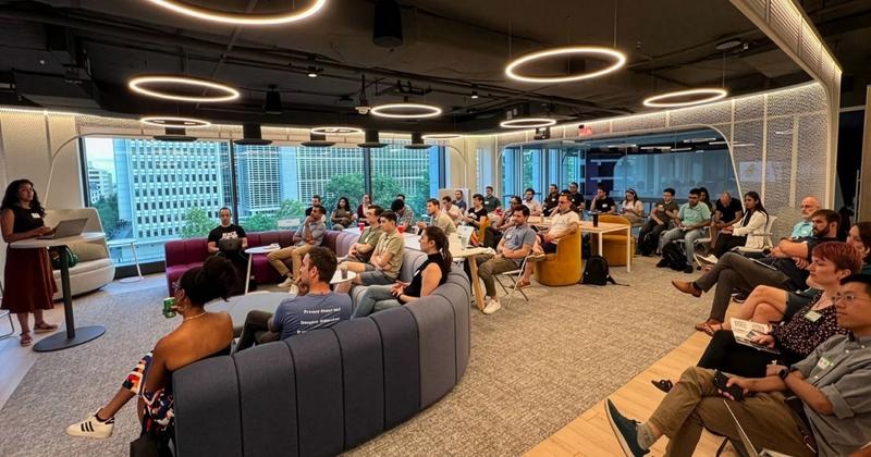 Civic Tech DC community members gathering at a meetup