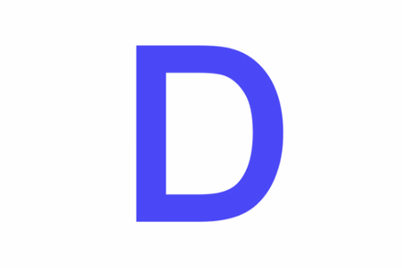 Blue D logo