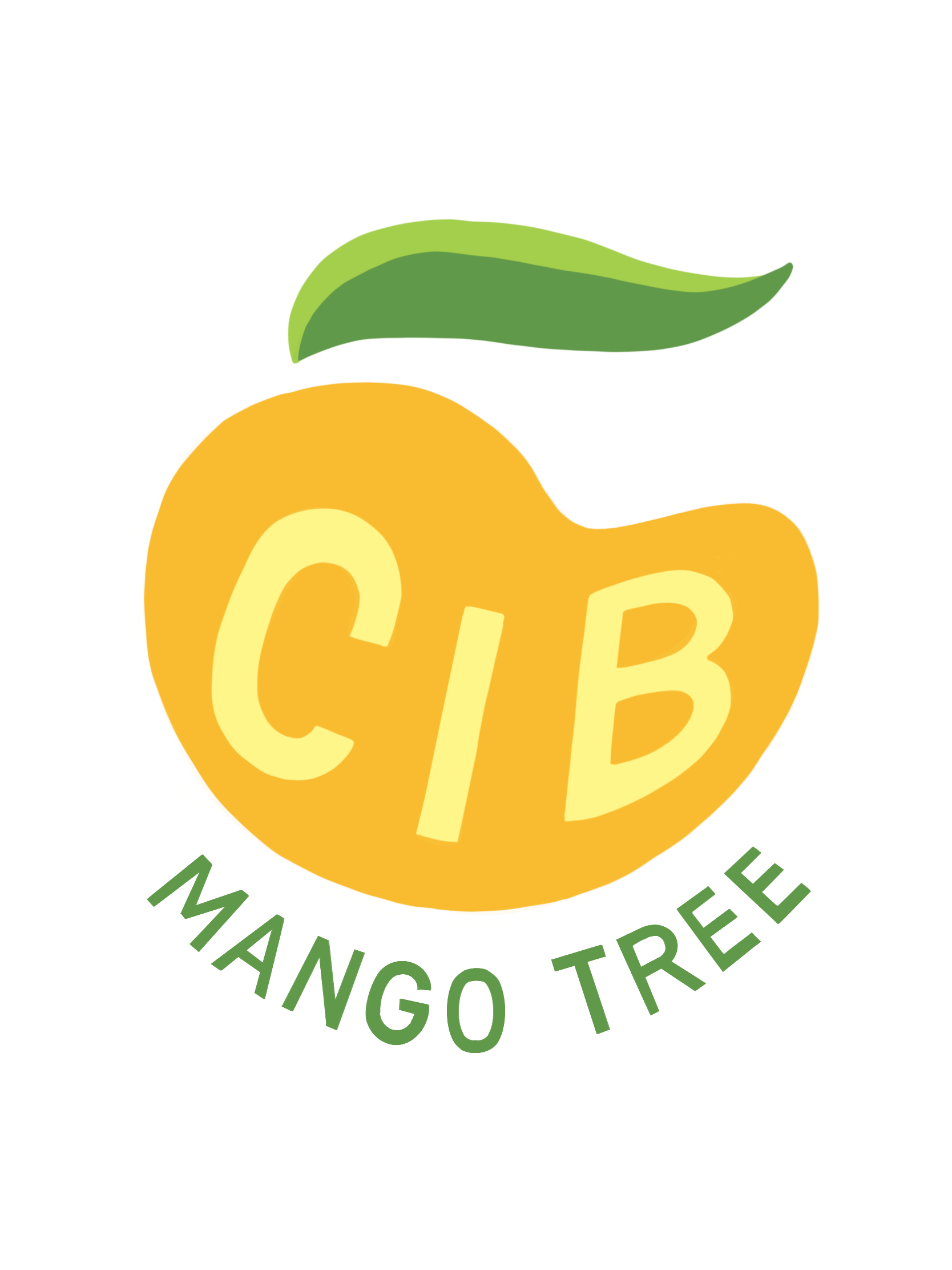 Yellow cartoon mango fruit